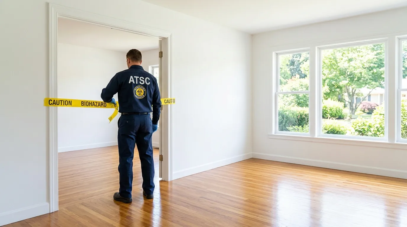 Certified biohazard cleanup crew performing Crime Scene Cleanup in Broken Arrow